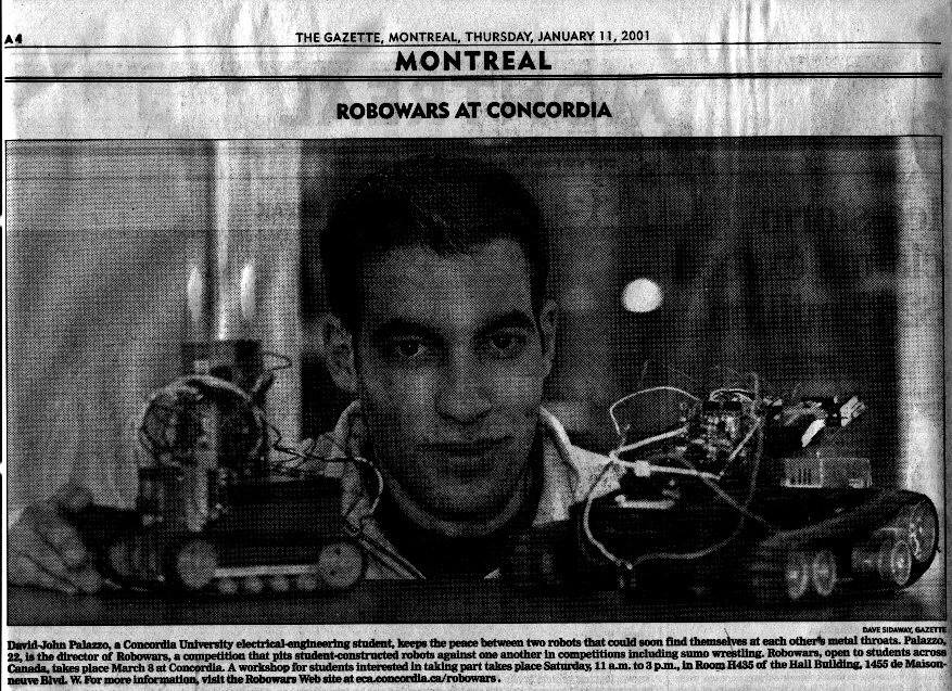 First time on the Montreal Gazzette (good promotion for the event).